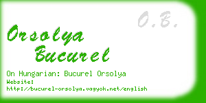 orsolya bucurel business card